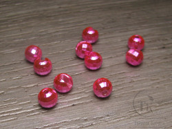 Вольфрамовый шарик граненый с прорезью D 5,5 Metallic Pink (10 шт)