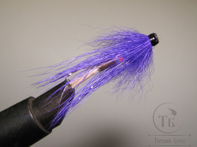 Муха лососёвая с "английским крылом" WG tube Mt. ( 18A ) медь 3/4 дюйма Purple 