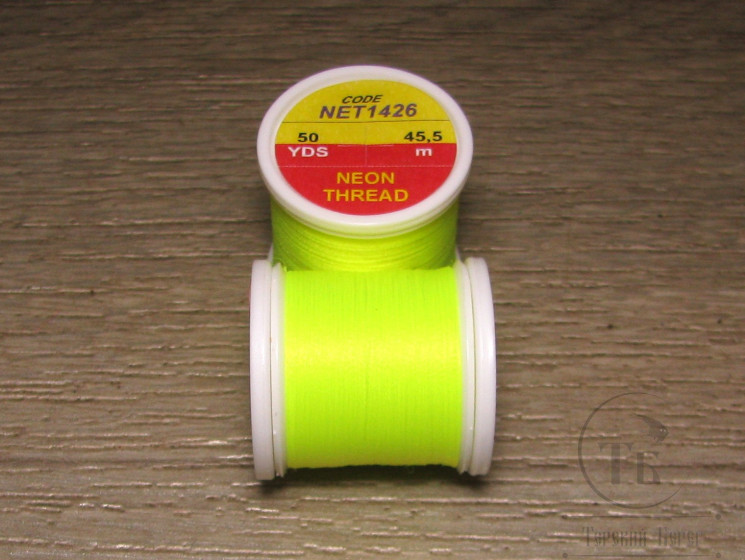 Нить для формирования тела Neon Thread NET 1426 UV Fl. Yellow 50 yds Hends 