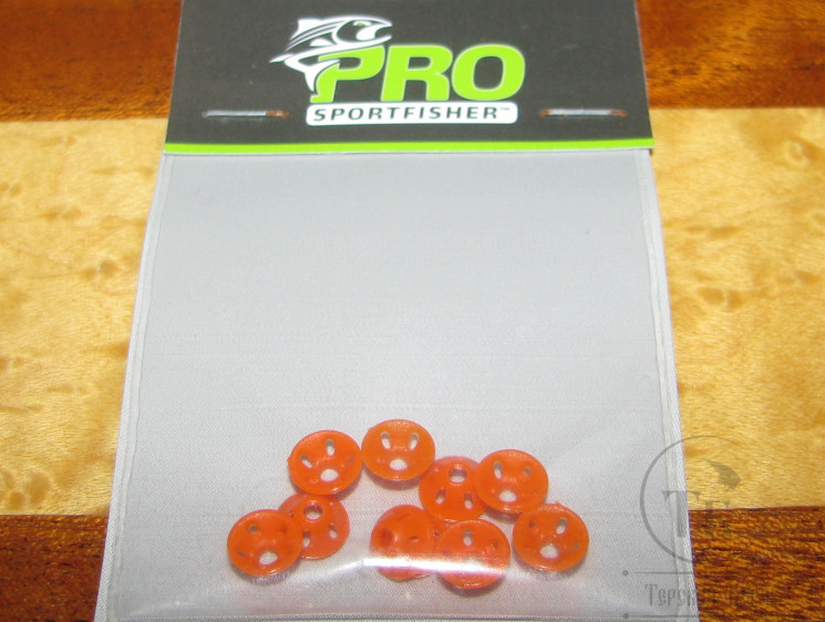 Турбо диск с отверстиями пластиковый Pro Soft Sonic Disc Orange SM 6 мм 10 шт Pro Sportfisher