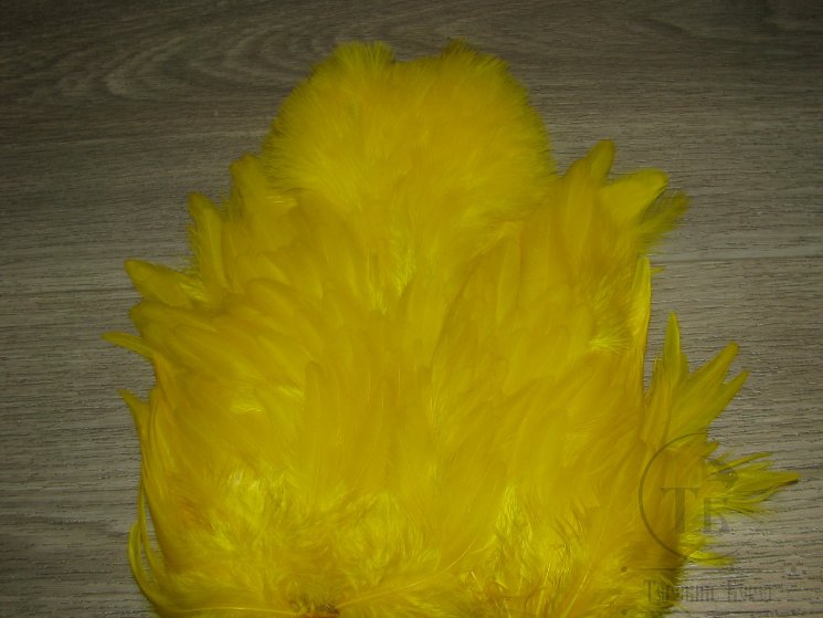 Перо курицы Hen Soft Hackle Chickabou  Yellow Whiting