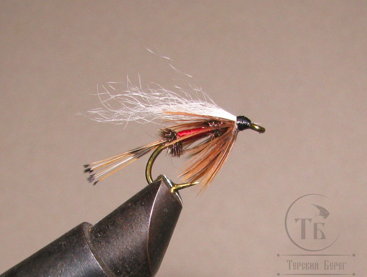 Муха форелевая Wet ( 12 ) Calf Tail Royal Coachman крючок S80NP-BR № 6