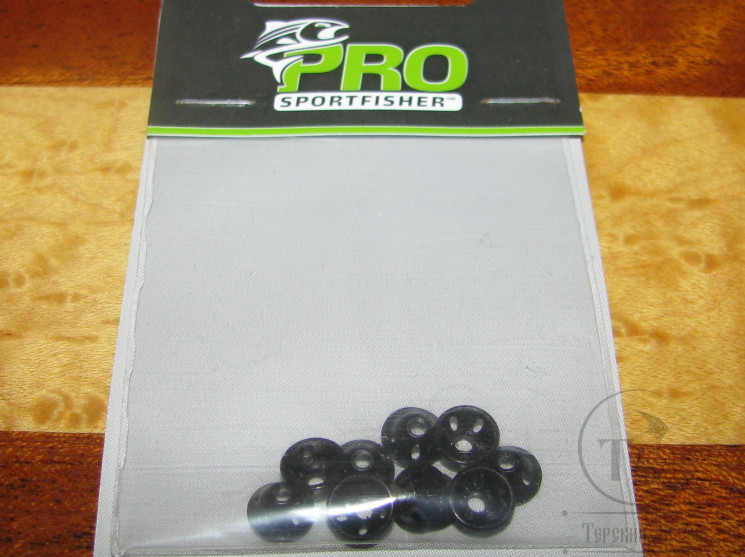 Турбо диск с отверстиями пластиковый Pro Soft Sonic Disc Black SM 6 мм 10 шт Pro Sportfisher