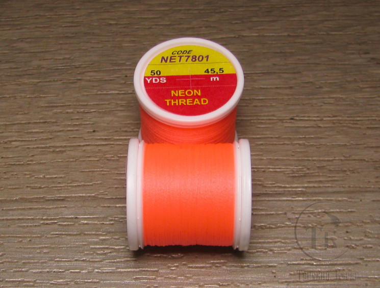 Нить для формирования тела Neon Thread NET 7801 UV Fl. Pink 50 yds Hends 