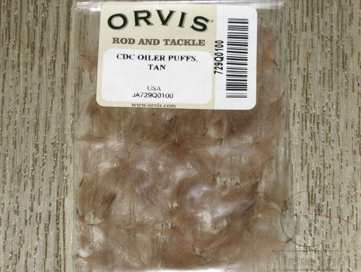 Перья CDC Oiler Puffs Tan Orvis