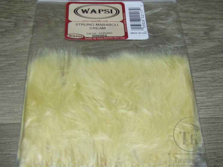 Мягкие пуховые перья Marabou Strung 1/4 OZ Cream ( Metz , Wapsi )