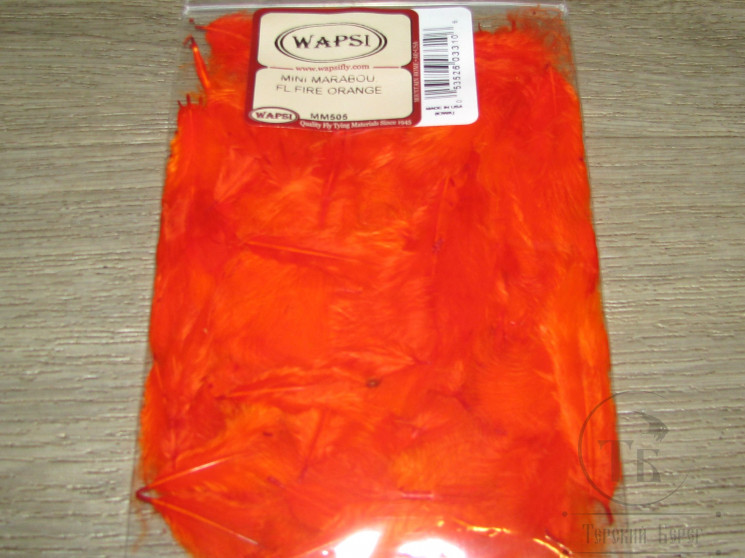 Mini Marabou Fl. Fire Orange Wapsi