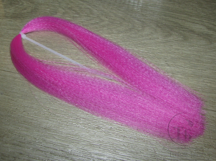 Тонкое синтетическое волнистое волокно Poly Fibre Pink Cerise