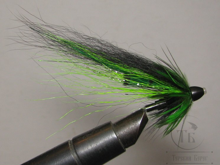  Муха лососёвая "Dragonfly Heavy" ( 21 ) Black Chartreuse Dragonfly