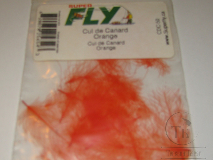 Перья CDC Cul De Canard Orange Super Fly