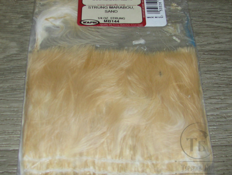 Мягкие пуховые перья Marabou Strung 1/4 OZ Sand ( Metz , Wapsi )