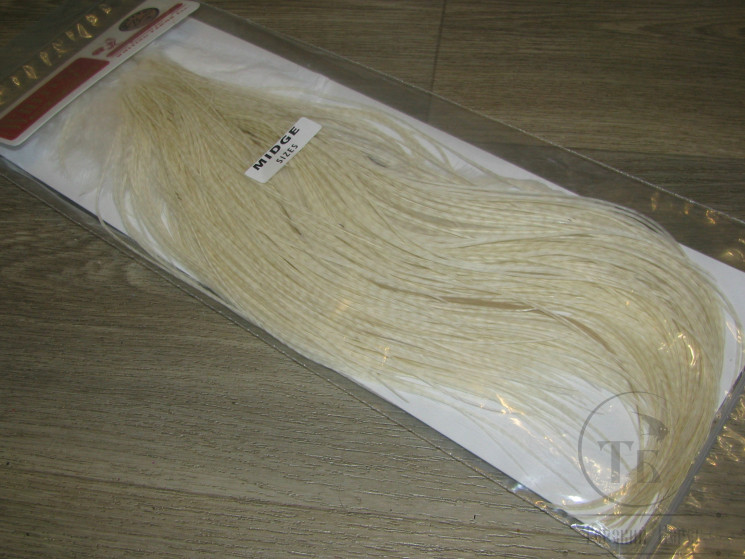 Седло Whiting Dry Fly Silver Midge White