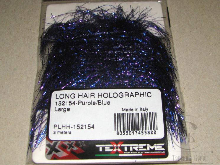 Синель Long Hair Holographic Large Purple / Blue 3 meters Textreme