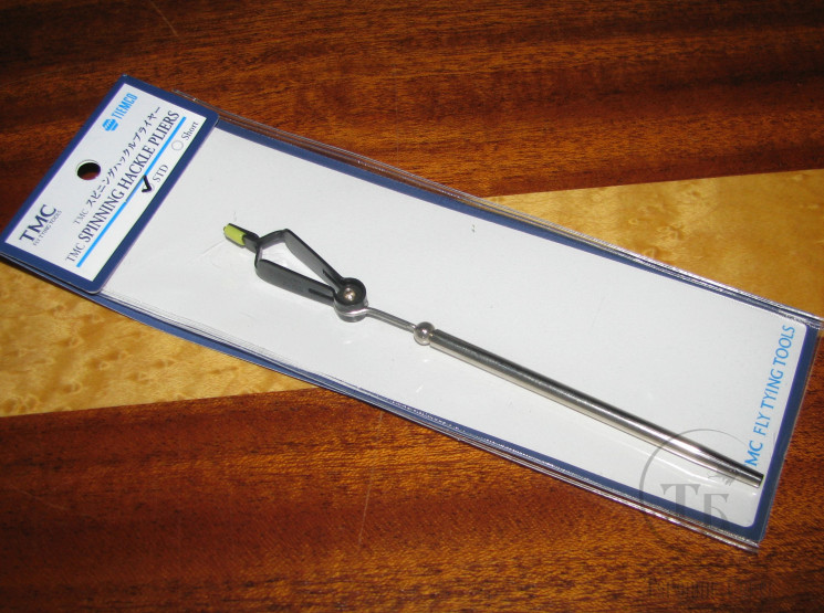 Зажим для пера с шарниром Spinning Hackle Pliers TMC
