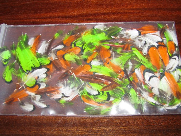 Перья шеи алмазного фазана Lady Amherst Tippet Feathers Mix Micro 
