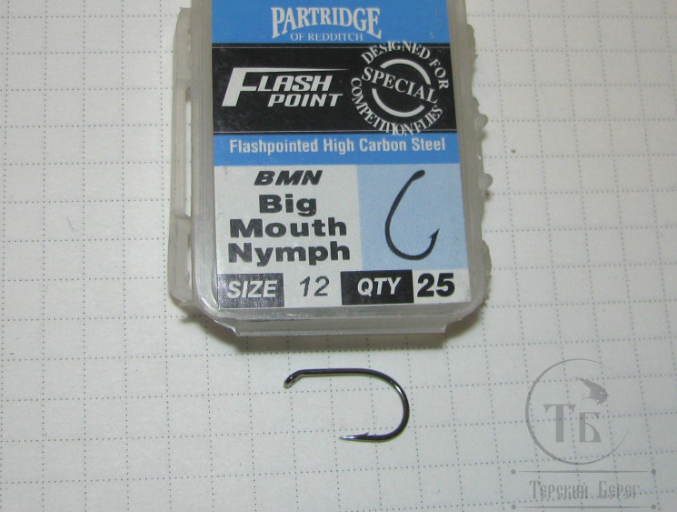 Крючки Partridge BMN Big Mount Nymph № 12 ( 25 шт )