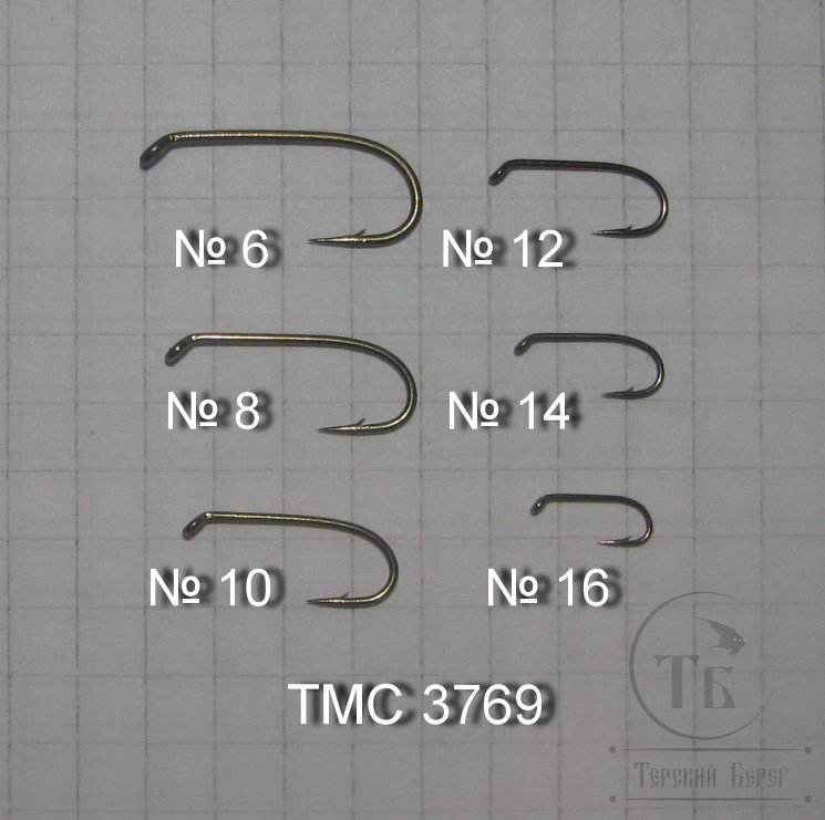 Крючки ТIEMCO FLY HOOK TMC 3769 № 10 Bronze (10 штук)