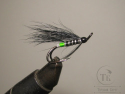 Муха лососевая на двойнике "Летняя" ( 8 ) Green Butt DL71 № 8