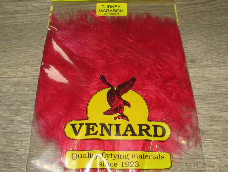 Марабу (отборные перья) Turkey Marabou Crimson Veniard