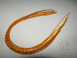 Перо Dry Fly ( для сухих мух ) 10 шт флюр гризли оранжевый, крючки № 16 - 18