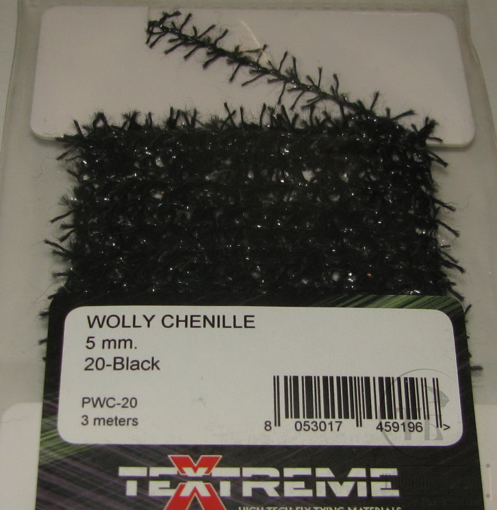 Синель Wolly Chenille 20 - Black Textreme 3 met.