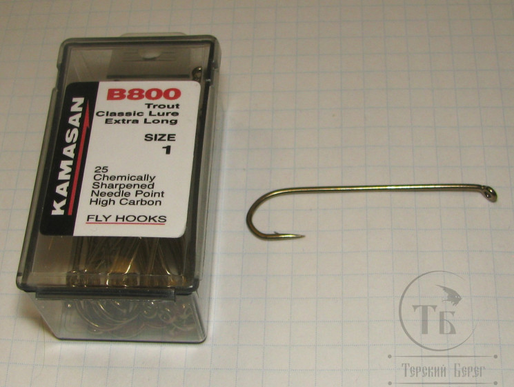 Крючки Kamasan B 800 Trout Classic Lure Extra Long № 1 (25 шт.)