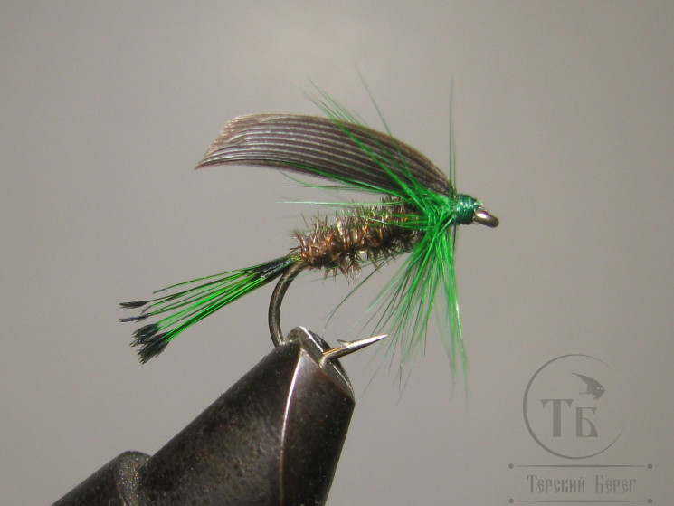Муха мокрая Wet fly ( 14 ) Green Butcher Wet № 10