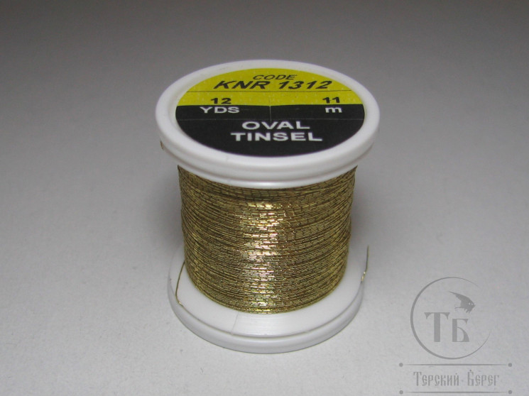 Овальный люрекс Oval Tinsel KNR 1312 Lt. Gold 12 yds Hends