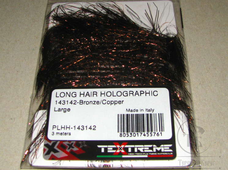 Синель Long Hair Holographic Large Bronze / Copper 3 meters Textreme