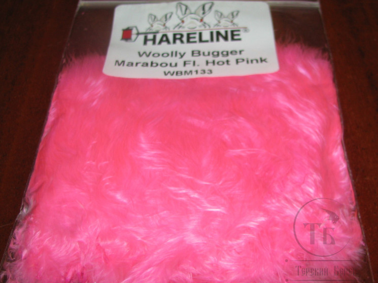 Мягкие пуховые перья Marabou Woоly Bugger Fl. Hot Pink Hareline