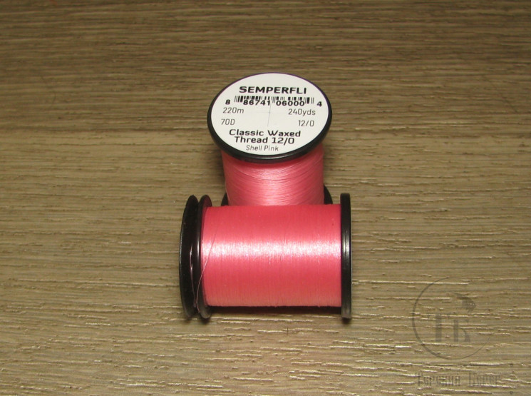 Монтажные нитки Classic Waxed 70D 220 m. 12/0 Shell Pink Semperfli
