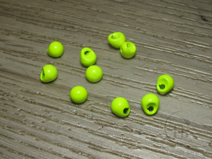 Головки вольфрамовые со смещенным отверстием  Micro Jig Heads D 2.0 Fl. Chartreuse