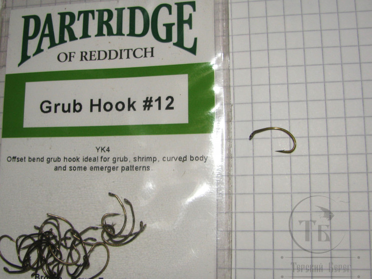 Крючки Partridge Grub № 12 ( 25 шт. )