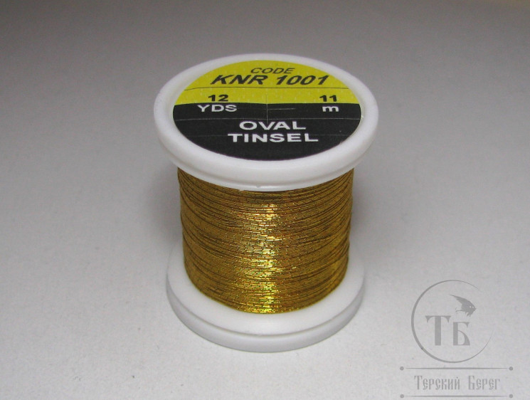 Овальный люрекс Oval Tinsel KNR 1001 Dk. Gold 12 yds Hends