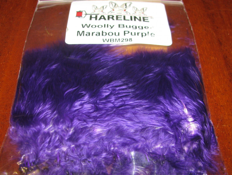 Мягкие пуховые перья Marabou Woоly Bugger Purple Hareline