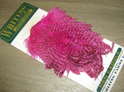 Курица седло Hebert Wet Hen Saddle Grizzly Fl. Pink Whiting ( покраска Терский берег )