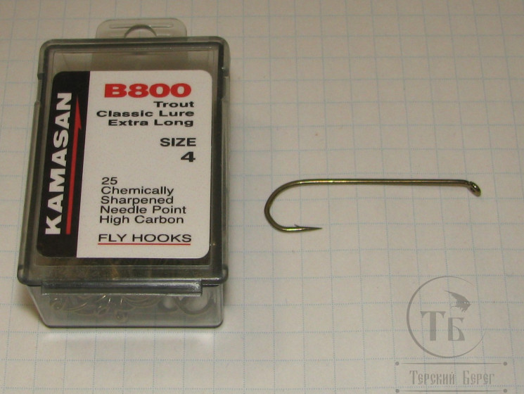 Крючки Kamasan B 800 Trout Classic Lure Extra Long № 4 (25 шт.)