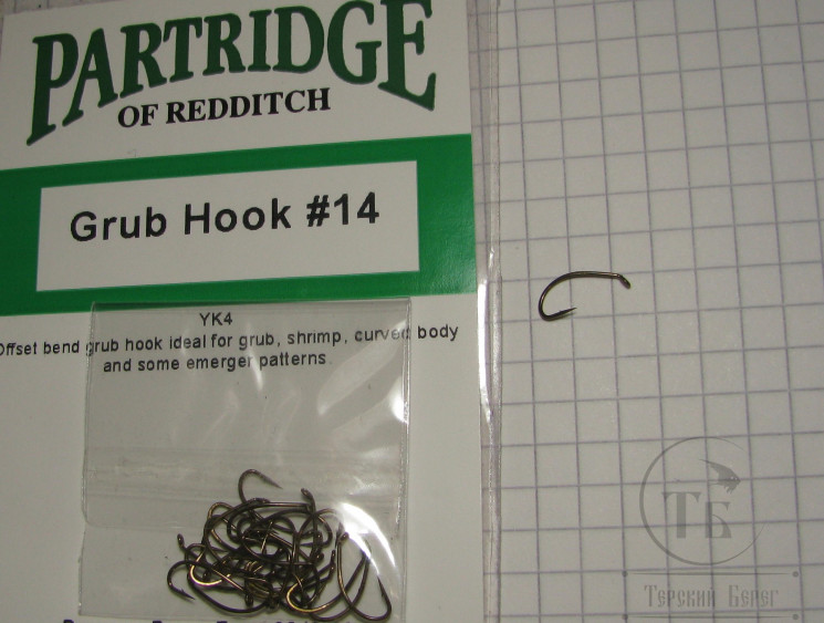 Крючки Partridge Grub № 14 ( 25 шт. )