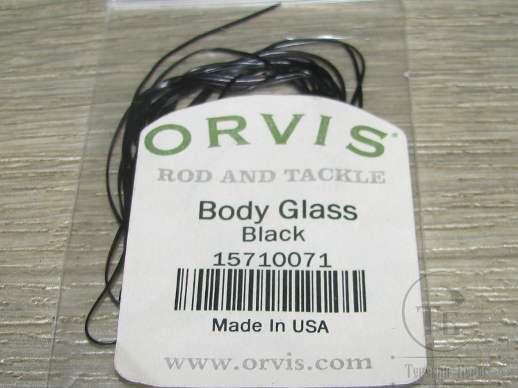 Силиконовая нить Body Glass Black Orvis