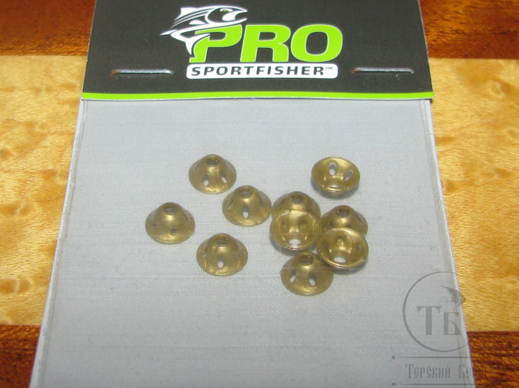 Турбо диск с отверстиями пластиковый Pro Soft Sonic Disc Gold Metallic MD 8 мм 10 шт Pro Sportfisher
