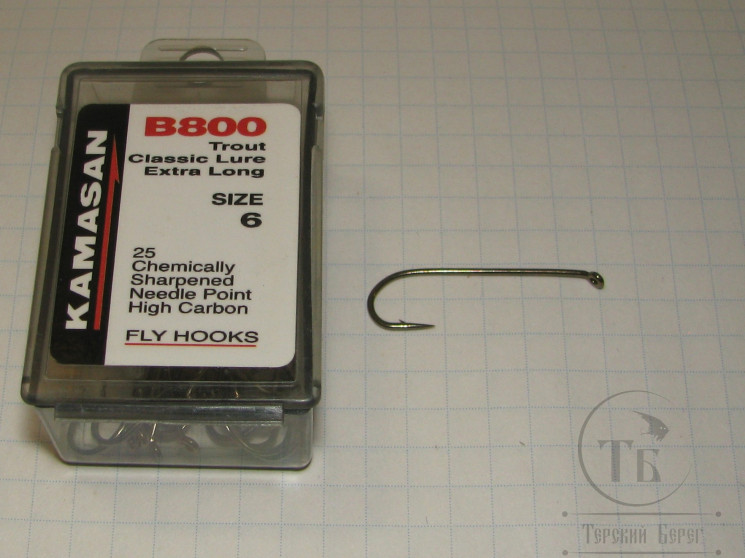 Крючки Kamasan B 800 Trout Classic Lure Extra Long № 6 (25 шт.)