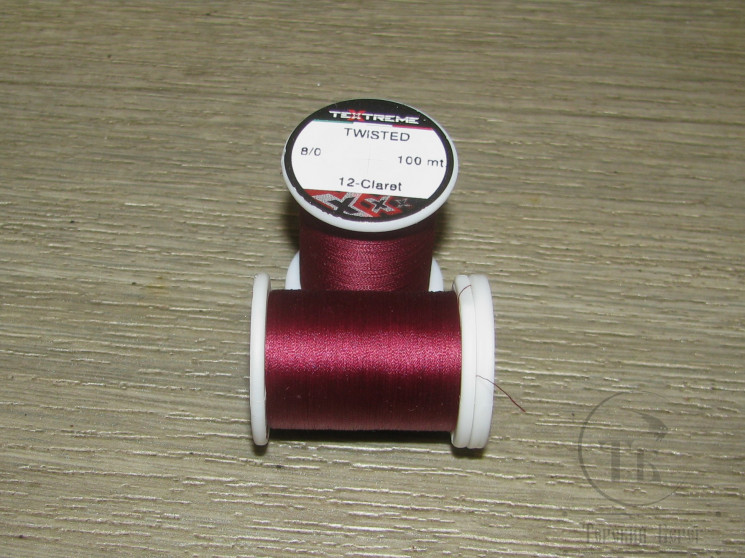 Монтажная нить Twisted 8/0  100 m Claret Textreme