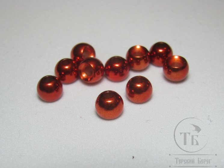вольфрамовый шарик с круглым отверстием D 4,6 metallic red (10 шт)