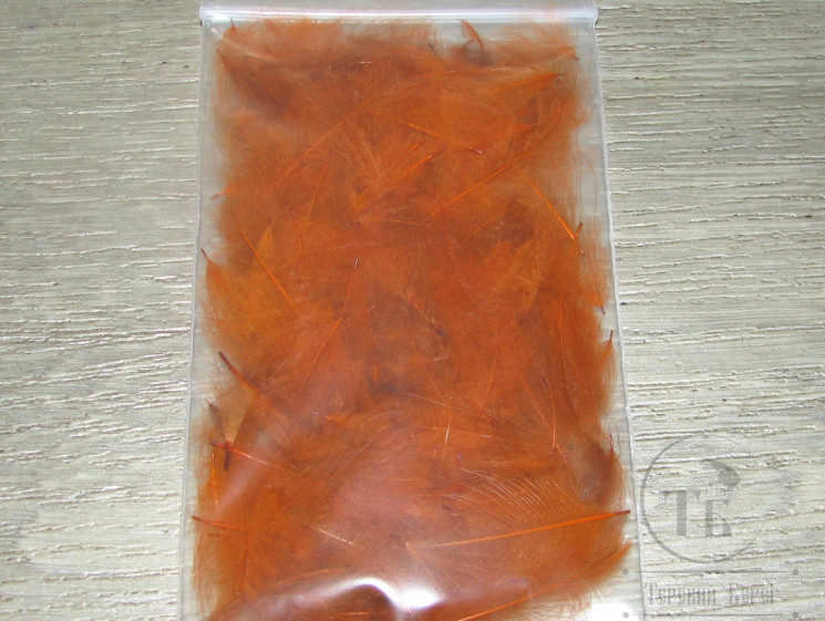 Перья CDC рыжие / Rusty 1 gr. India