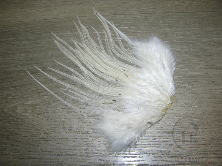 Перо Dry Fly ( для сухих мух верхняя часть седла на коже ) White ССН-05