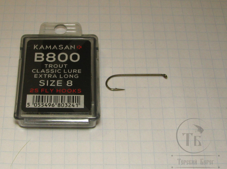 Крючки Kamasan B 800 Trout Classic Lure Extra Long № 8 (25 шт.)