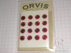 Глазки самоклеящиеся Flat Prism Decal Eyes Red 1/4 ( 48 шт ) Orvis