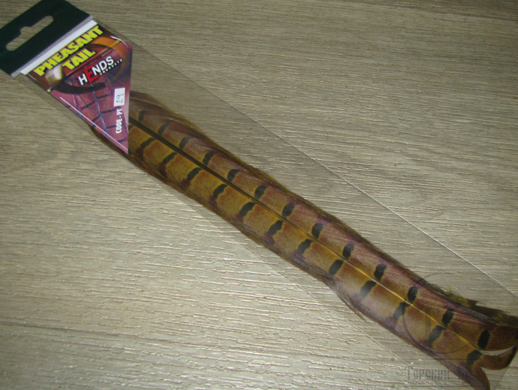 Хвостовое перо фазана Pheasant Tail Lt Olive PT 29 Hends