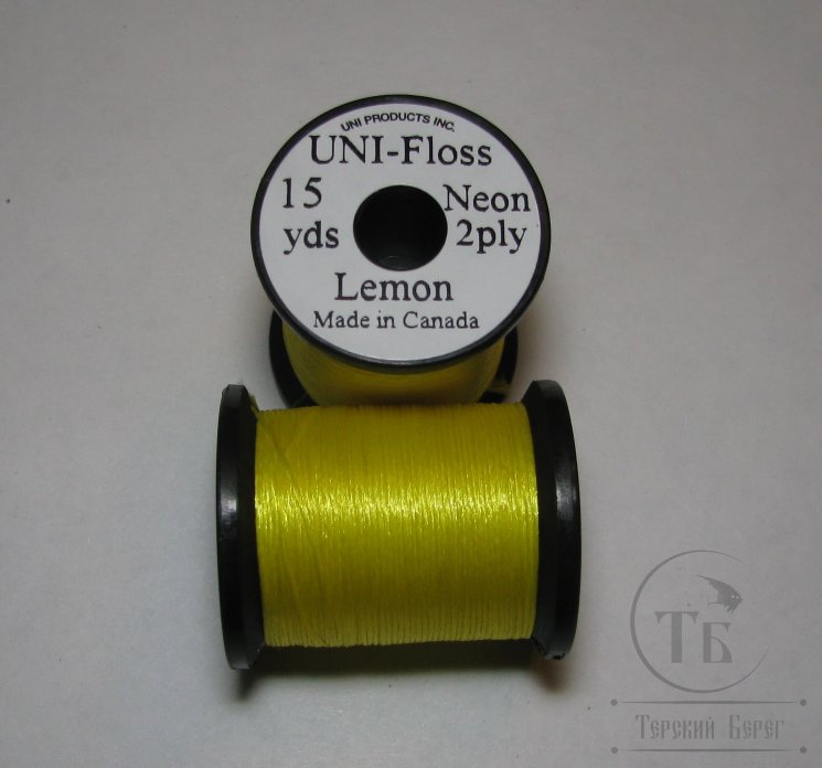 Искусственный шелк Uni Floss Neon 15 yds Lemon