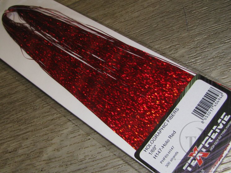 Плоский люрекс Flashabow Golographic Fibers 1/69 Holo Red Textreme